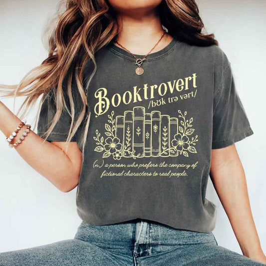 Booktrovert Comfort Colors Shirt - Book Lover Tee