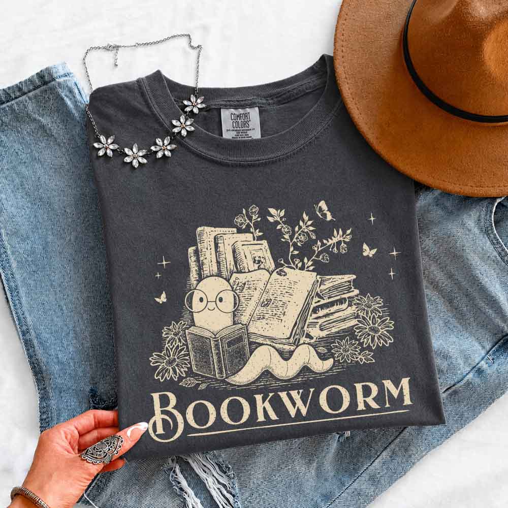 Bookworm Comfort Colors Shirt - Book Lover Tee