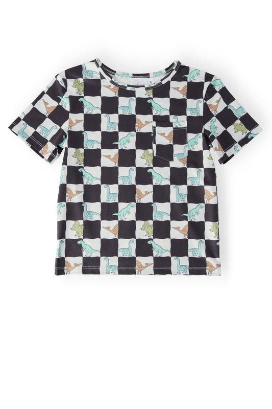 Boys Dino Checkers S/S Pocket Tee Mila & Rose ®