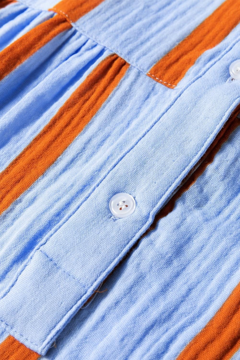 Stripe Button Up Loose Shirt