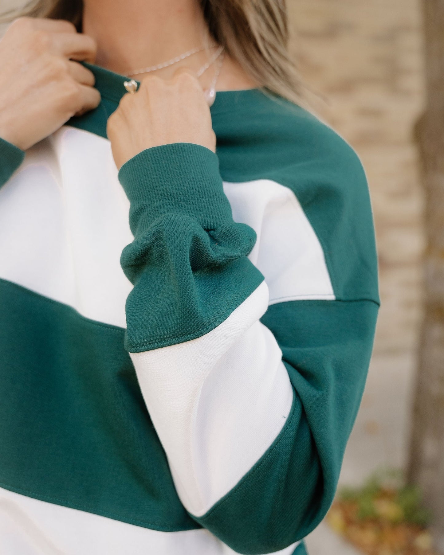 Mia Drop Shoulder Baggy Sweatshirt - Evergreen Indie & Co.