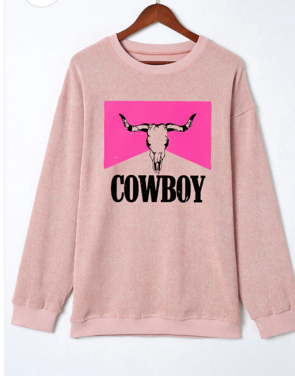 COWBOY Graphic Round Neck Sweatshirt
