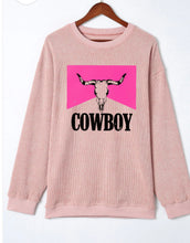 Load image into Gallery viewer, COWBOY Graphic Round Neck Sweatshirt
