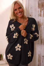 Load image into Gallery viewer, Floral Knitted Open Front Cardigan
