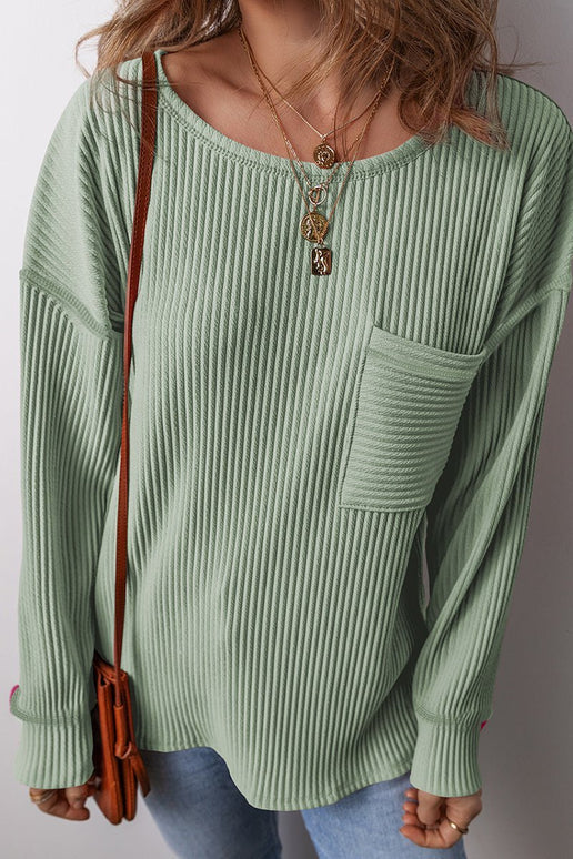 Aqua Corded Drop Sleeve Top