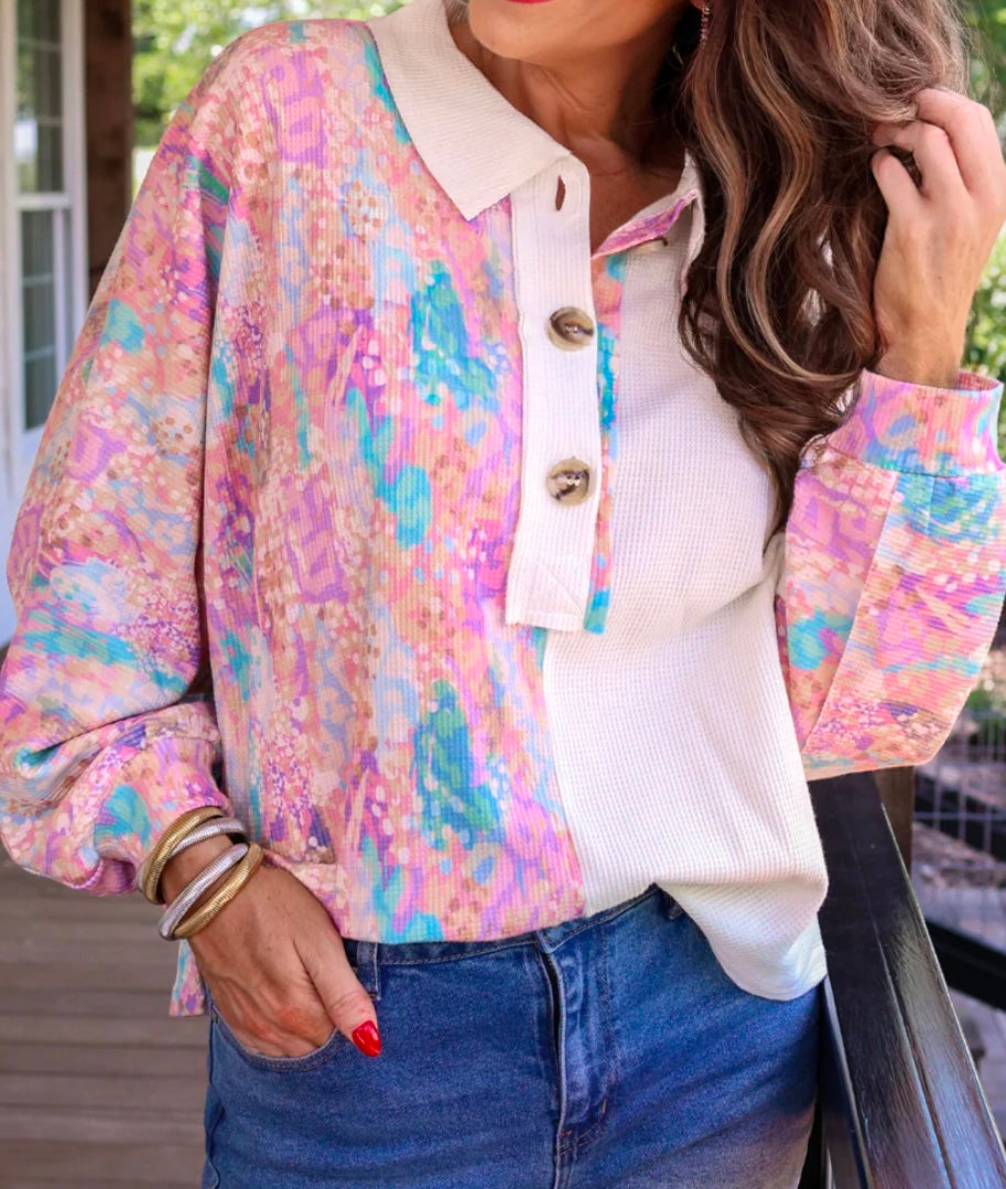 Day Dreamer Two Toned Top