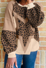 Load image into Gallery viewer, STARLIT SPOTS LIGHT FRENCH BEIGE PATCHWORK SWEATSHIRT **SHIPPING EXPECTED TO BEGIN ON DATE 10/22**

