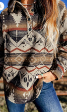 Load image into Gallery viewer, Western Henley Collared Sweatshirt
