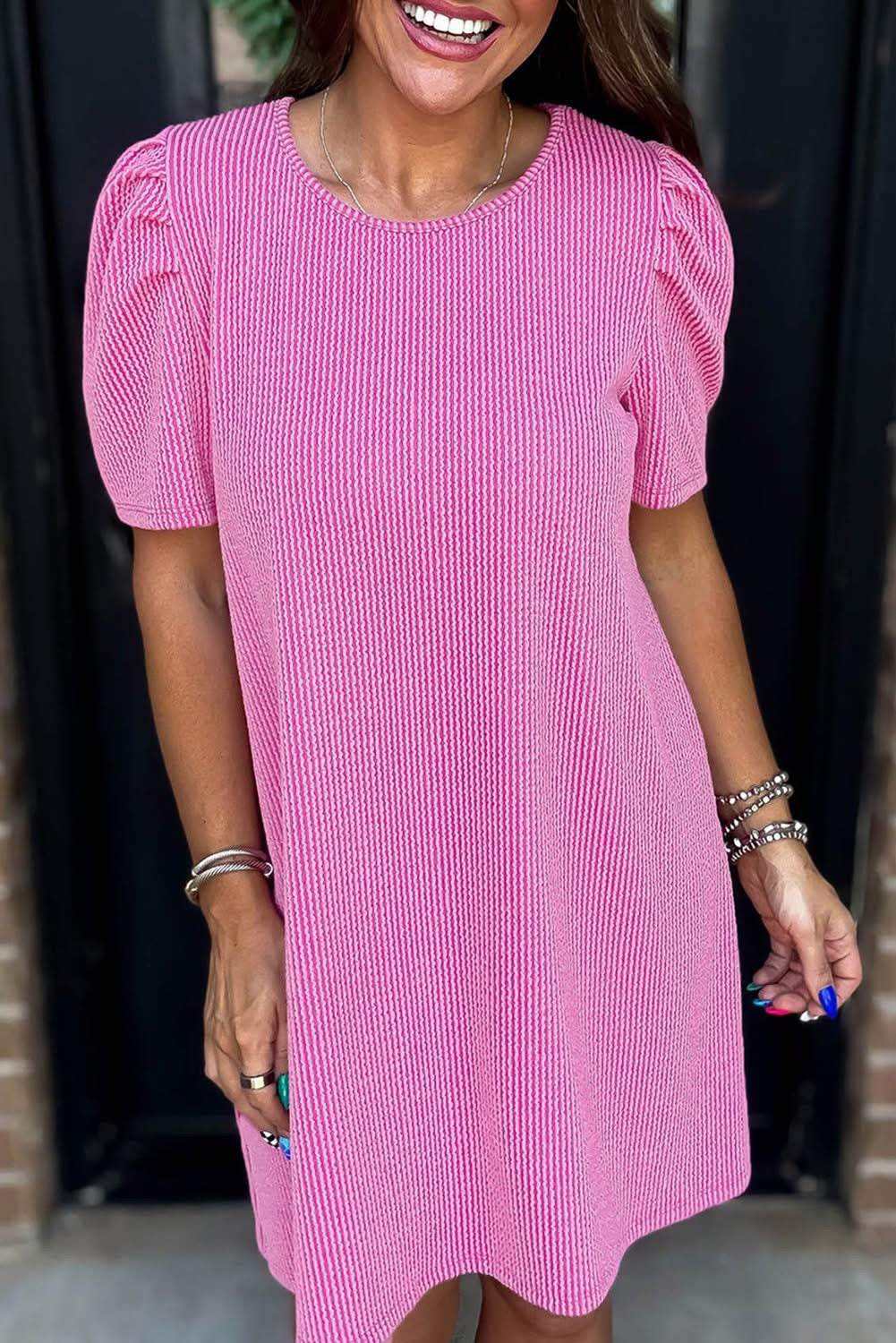 Corded Knit mini dress