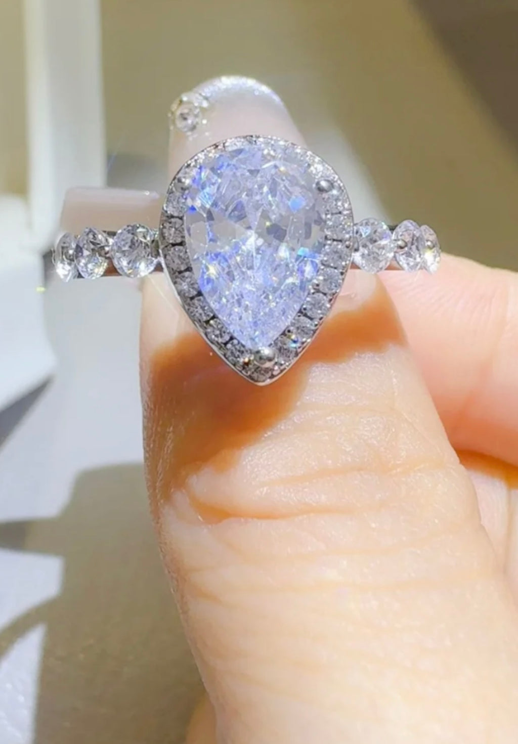 2 Carat Moissanite 925 Sterling Silver Ring