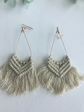 Load image into Gallery viewer, Boho Macrame Earrings &quot;Natural&quot;
