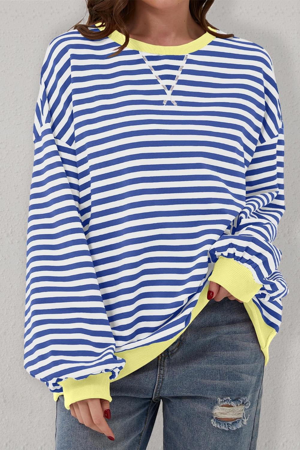 Striped Long Sleeve Pullover