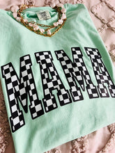 Load image into Gallery viewer, Neon Checkered Mama Graphic Tee
