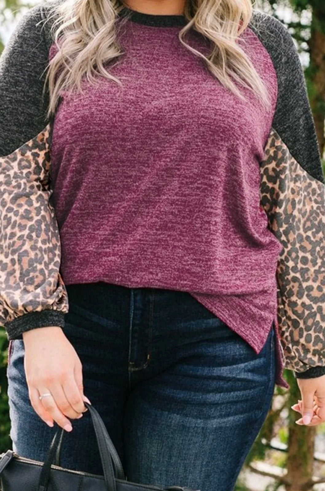 Leopard ColorBlock Plus Size