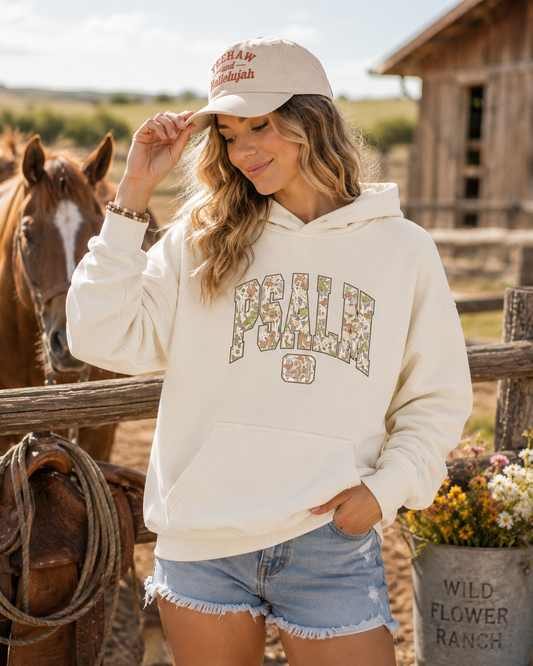 Psalm 23:1 Floral Hoodie | Christian Western Hoodie