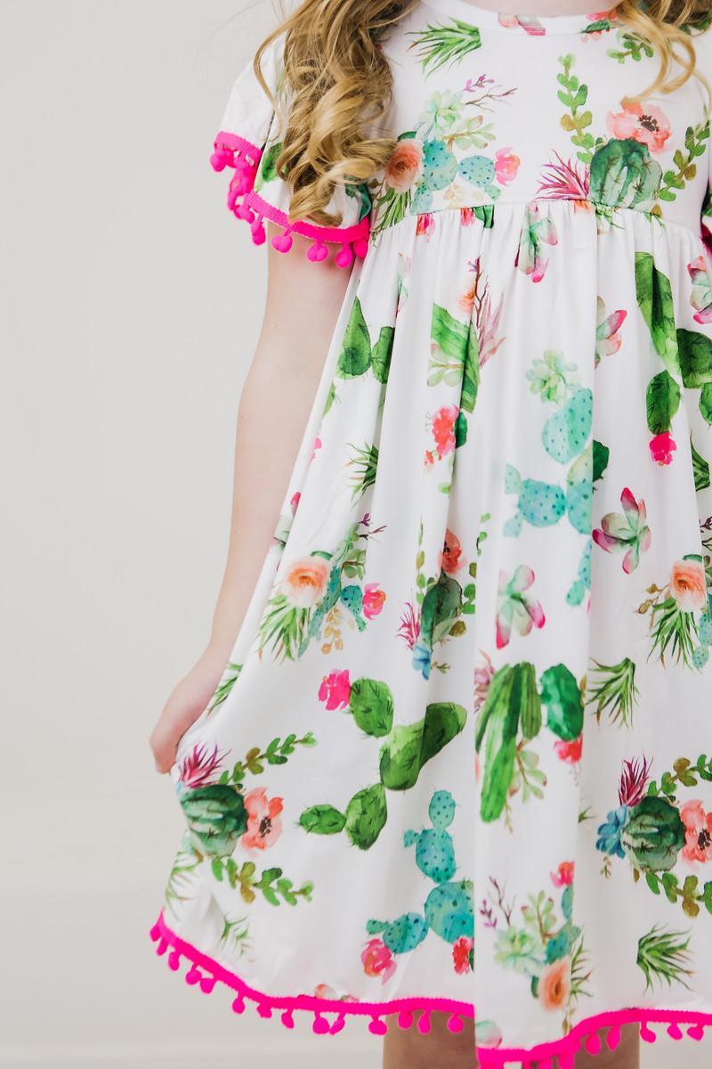 Cute Cactus Pom Pom Dress Mila & Rose ®