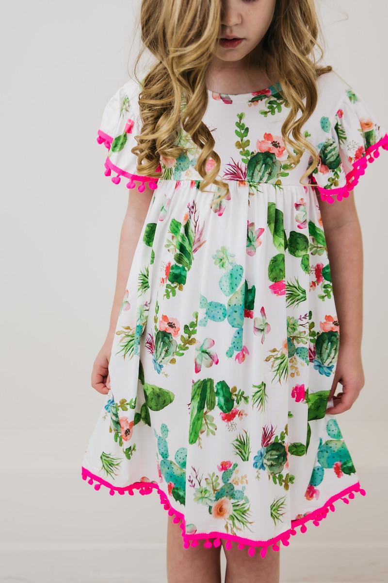 Cute Cactus Pom Pom Dress Mila & Rose ®