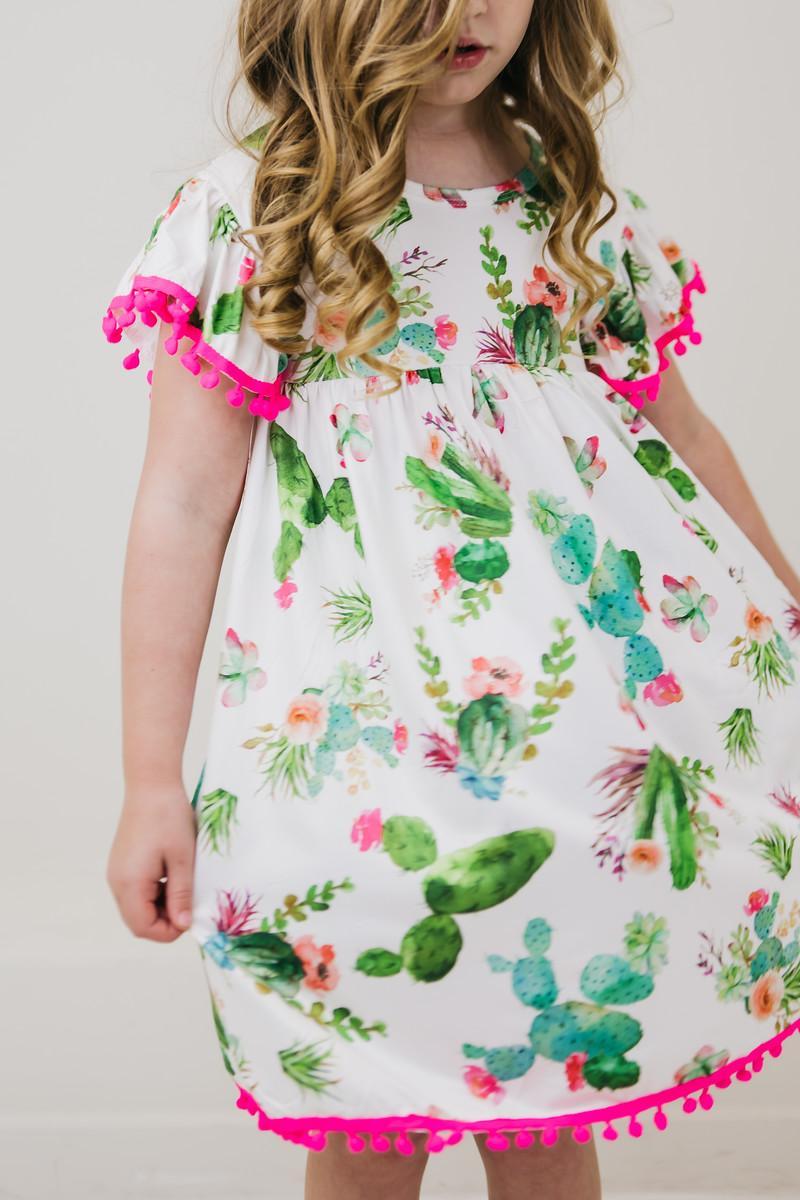 Cute Cactus Pom Pom Dress Mila & Rose ®