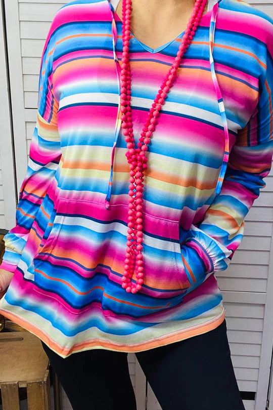 Multi Color Serape long sleeve top