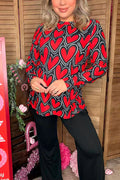 Valentine’s Hearts printed long sleeves