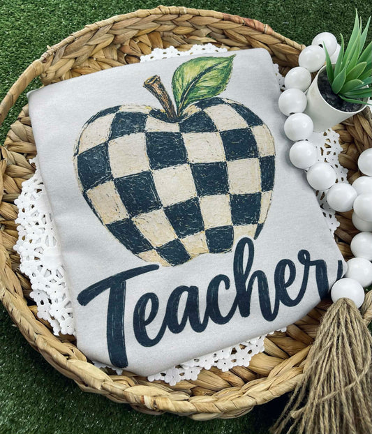 Checkered Teacher (Port & Co Tee)