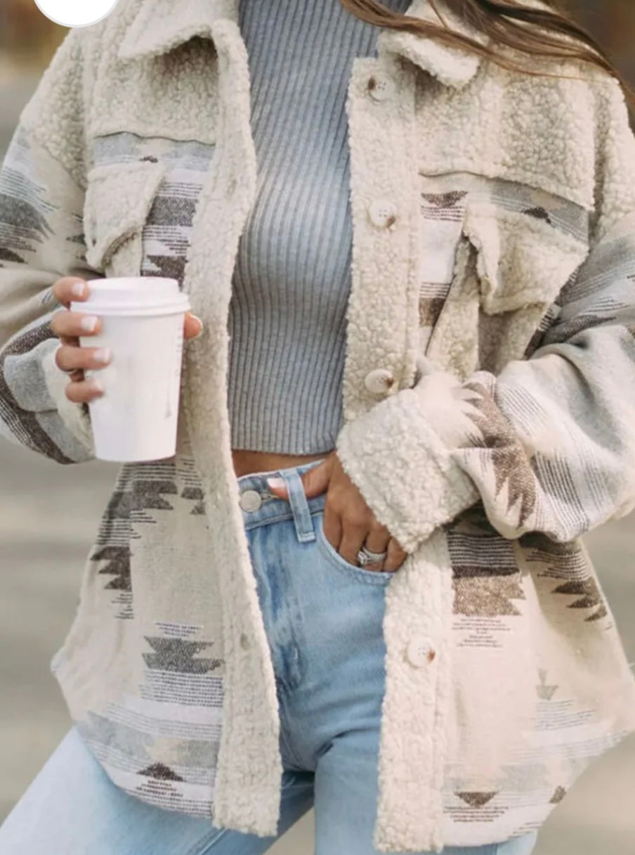 Button Up Long Sleeve Jacket