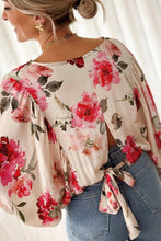 Load image into Gallery viewer, Rose Floral 3/4 Sleeve Blouse
