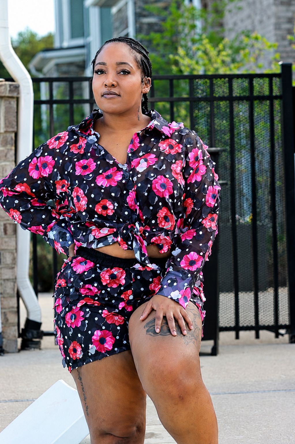 Floral Glam 2 Piece Short Set Girl Code Couture
