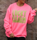 Lucky Charm Faux Glitter Sweatshirt