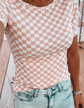 Pink Checkered Top