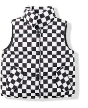 Load image into Gallery viewer, Kids Checkered Puff Vest
