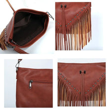 Load image into Gallery viewer, Studded Soft Leather Tassel Bag
