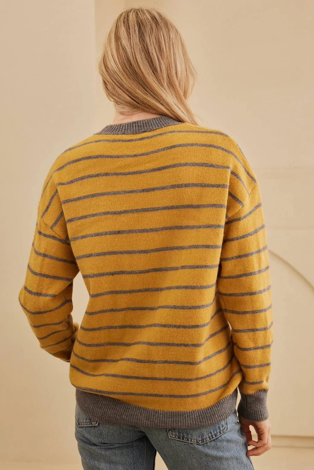 Striped Flower Sweater