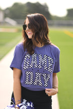 Load image into Gallery viewer, RTS Purple Checkered Game Day Tee
