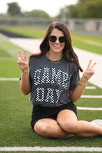 Load image into Gallery viewer, RTS Charcoal Checkered Game Day Tee
