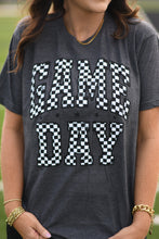 Load image into Gallery viewer, RTS Charcoal Checkered Game Day Tee

