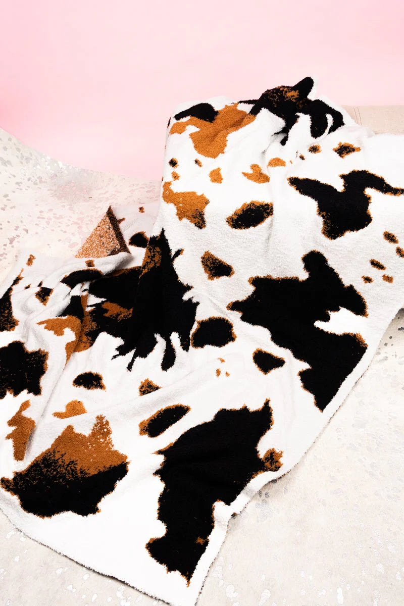 COZY CUDDLES SIMPLY MOO-VELOUS BLANKET