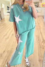 Load image into Gallery viewer, Wash Star Patched Rolled Trim Pants Set-
