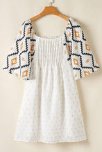 Load image into Gallery viewer, Beige Western Aztec Pleated Mini Dress
