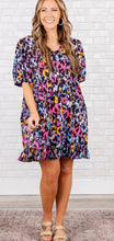 Load image into Gallery viewer, Plus Size Leopard Ruffled Vneck Dress-Ships 6/1
