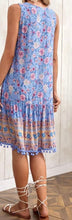 Load image into Gallery viewer, Tie Neck Sleeveless Floral Dress
