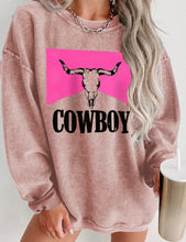 Load image into Gallery viewer, COWBOY Graphic Round Neck Sweatshirt
