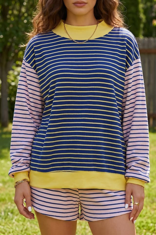 Shift Pant Set | Blue Stripe