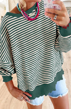 Load image into Gallery viewer, Cozy Striped Oversized Sweatshirt
