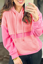 Load image into Gallery viewer, FEEL THE CHILL PINK TWO-TONE TEXTURED HOODIE **SHIPPING EXPECTED TO BEGIN ON DATE 8/30**
