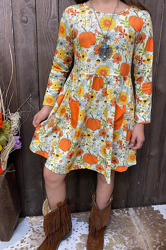 Fall Floral Dress