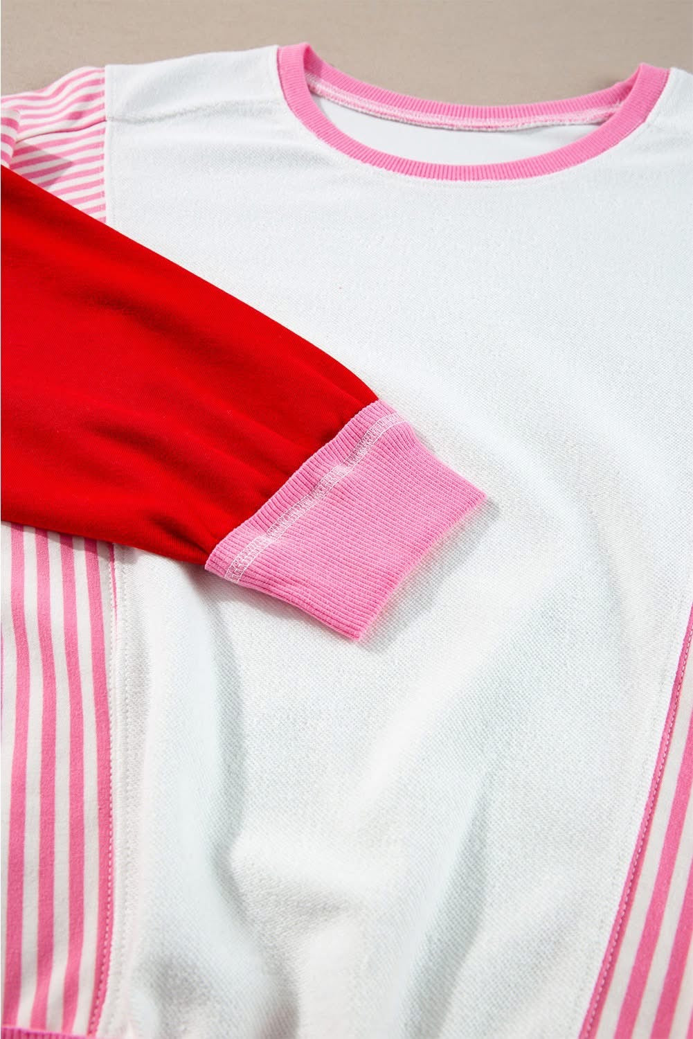 Red Striped 
Batwing Sweatshirt