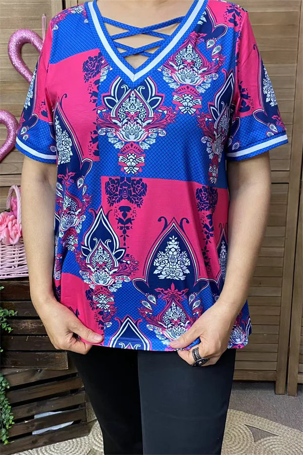 Paisley Graphic Multi Print Top