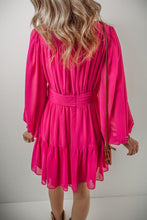 Load image into Gallery viewer, Adored By All Rose Red Puff Sleeve Mini Dress

