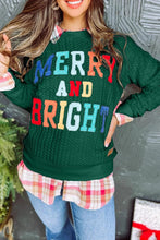 Load image into Gallery viewer, Merry and Bright Knit Quilted Sweatshirt
